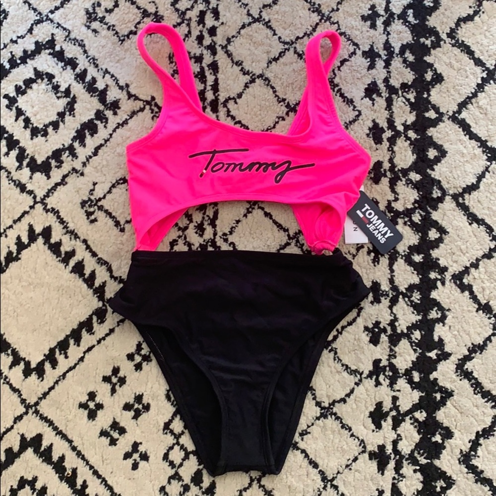 Tommy Jeans Rings Cutout One-Piece Swimsuit